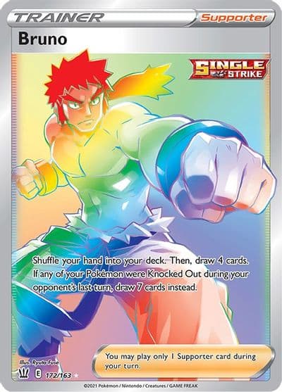Bruno (Secret) SWSH05: Battle Styles Pokemon card