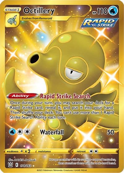 Octillery (Secret) SWSH05: Battle Styles Pokemon card