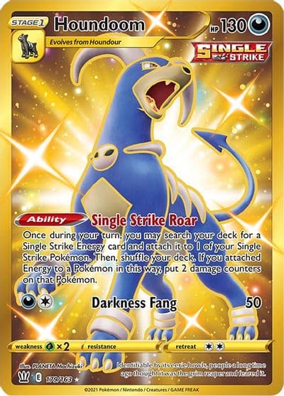 Houndoom (Secret) SWSH05: Battle Styles Pokemon card