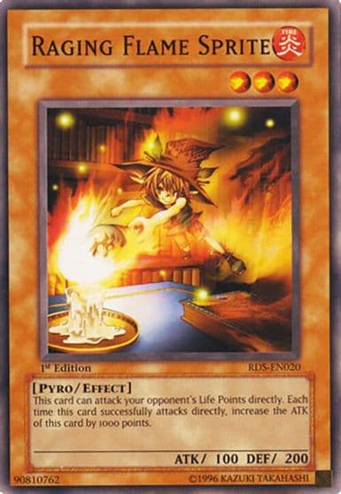 Raging Flame Sprite Rise of Destiny Yu-Gi-Oh! card