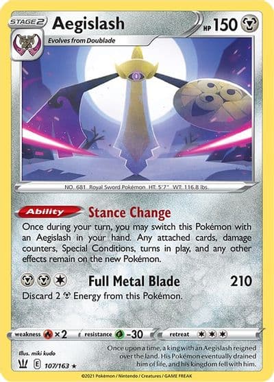 Aegislash (107) SWSH05: Battle Styles Pokemon card