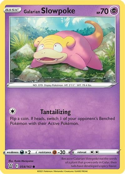 Galarian Slowpoke SWSH05: Battle Styles Pokemon card