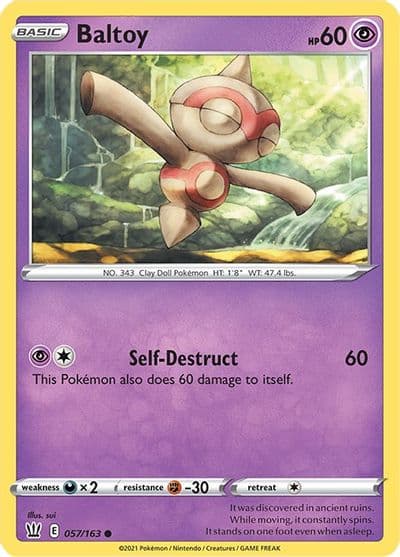 Baltoy SWSH05: Battle Styles Pokemon card