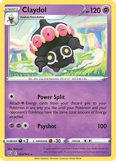 Claydol SWSH05: Battle Styles Pokemon card