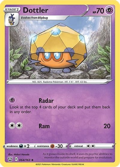 Dottler SWSH05: Battle Styles Pokemon card