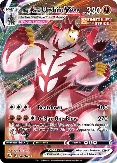 Single Strike Urshifu VMAX SWSH05: Battle Styles Pokemon card