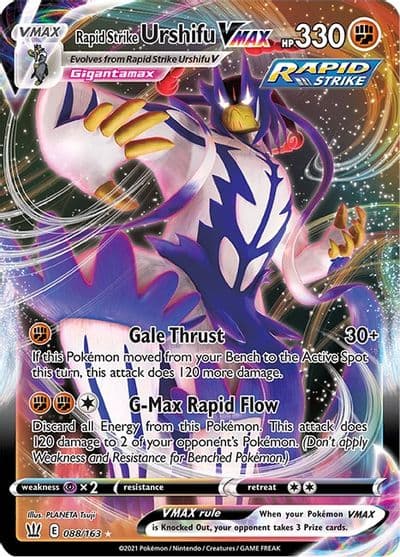 Rapid Strike Urshifu VMAX SWSH05: Battle Styles Pokemon card