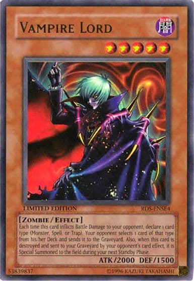 Vampire Lord Rise of Destiny Special Edition Yu-Gi-Oh! card