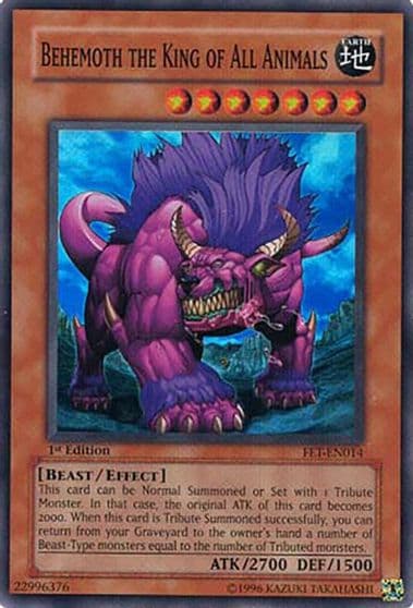 Behemoth the King of All Animals Flaming Eternity Yu-Gi-Oh! card