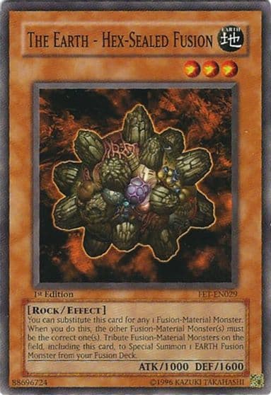 The Earth Hex Sealed Fusion Flaming Eternity Yu-Gi-Oh! card