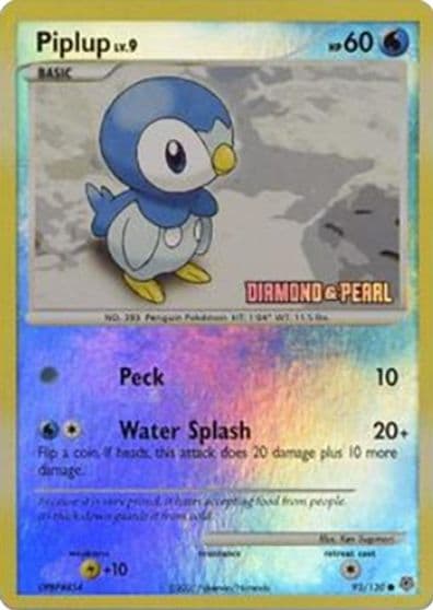 Piplup [Diamond and Pearl] Burger King Promos Pokemon card