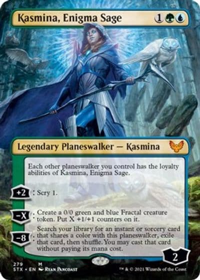 Kasmina Enigma Sage Borderless Strixhaven: School of Mages Magic card