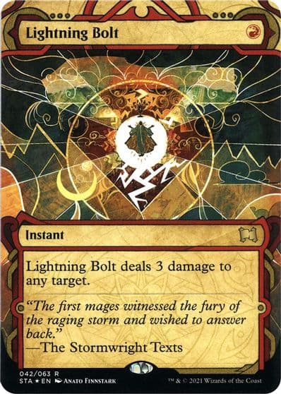 Lightning Bolt Foil Etched Strixhaven: Mystical Archive Magic card