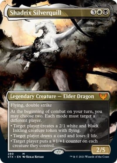 Shadrix Silverquill Borderless Strixhaven: School of Mages Magic card