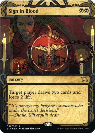 Sign in Blood Foil Etched Strixhaven: Mystical Archive Magic card