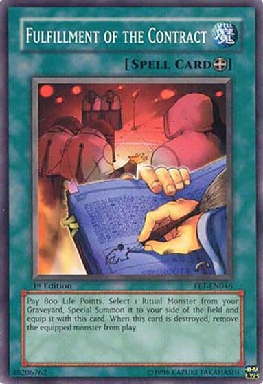 Fulfillment of the Contract Flaming Eternity Yu-Gi-Oh! card
