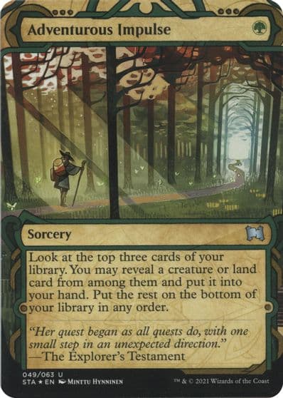 Adventurous Impulse Foil Etched Strixhaven: Mystical Archive Magic card