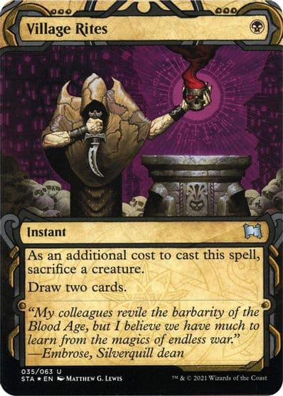 Village Rites Foil Etched Strixhaven: Mystical Archive Magic card