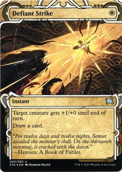 Defiant Strike Foil Etched Strixhaven: Mystical Archive Magic card