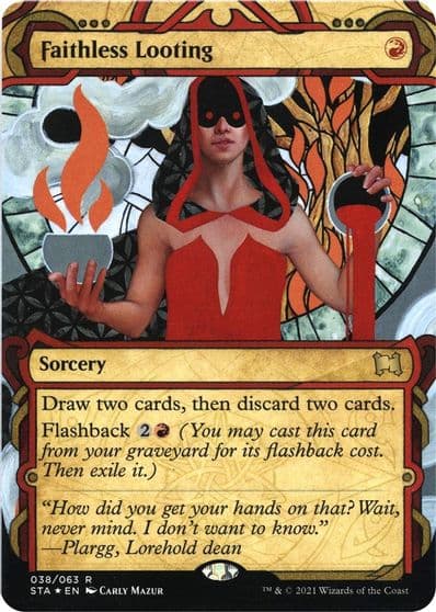 Faithless Looting Foil Etched Strixhaven: Mystical Archive Magic card