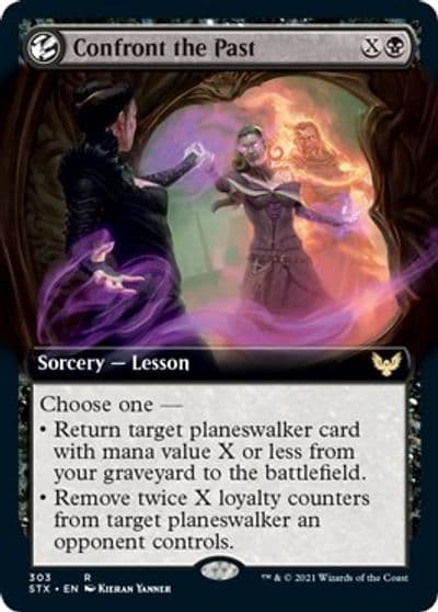 Confront the Past Extended Art Strixhaven: School of Mages Magic card