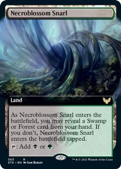 Necroblossom Snarl Extended Art Strixhaven: School of Mages Magic card