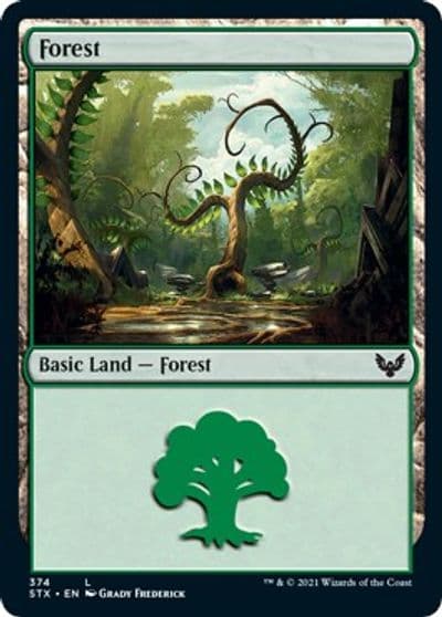 Forest 374 Strixhaven: School of Mages Magic card