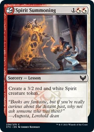 Spirit Summoning Strixhaven: School of Mages Magic card