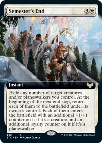 Semesters End Extended Art Strixhaven: School of Mages Magic card