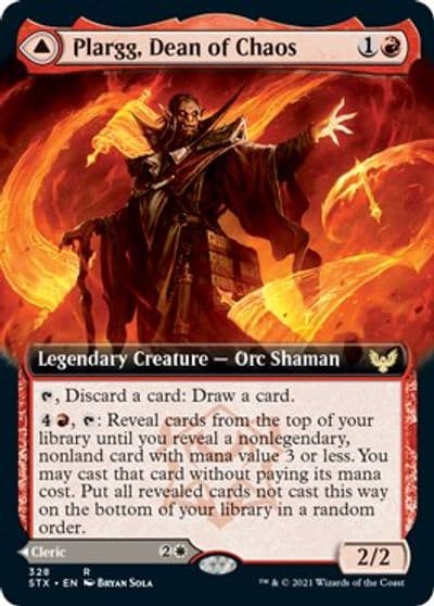 Plargg Dean of Chaos Extended Art Strixhaven: School of Mages Magic card