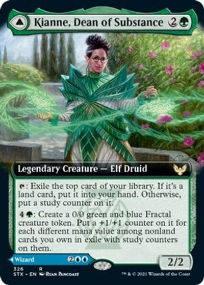 Kianne Dean of Substance Extended Art Strixhaven: School of Mages Magic card