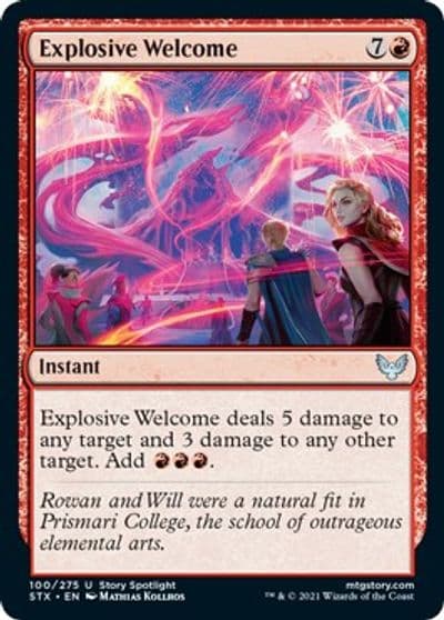 Explosive Welcome Strixhaven: School of Mages Magic card