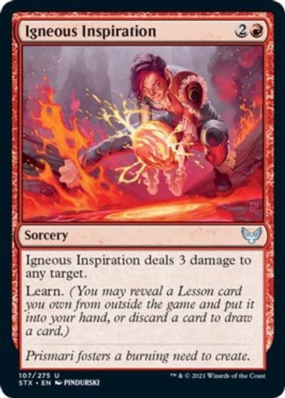 Igneous Inspiration Strixhaven: School of Mages Magic card