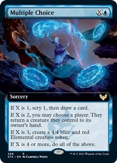Multiple Choice Extended Art Strixhaven: School of Mages Magic card