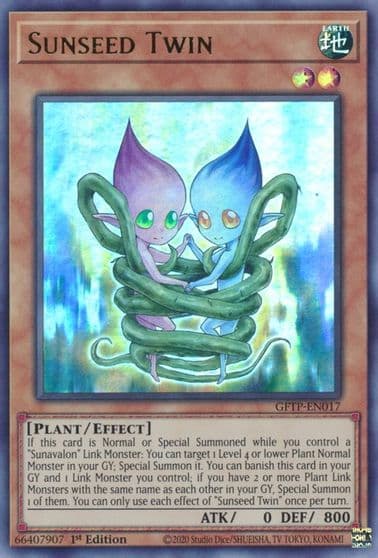 Sunseed Twin Ghosts From the Past Yu-Gi-Oh! card