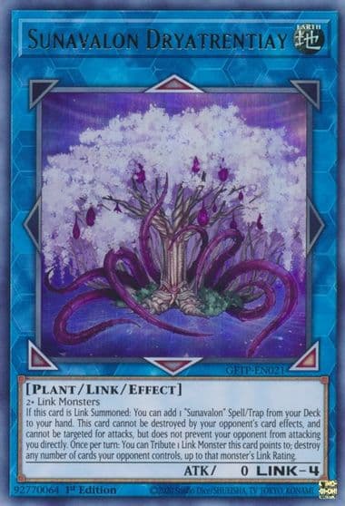 Sunavalon Dryatrentiay Ghosts From the Past Yu-Gi-Oh! card