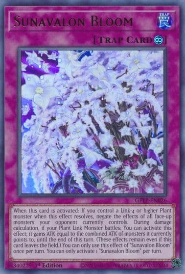Sunavalon Bloom Ghosts From the Past Yu-Gi-Oh! card