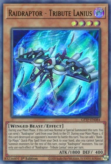 Raidraptor Tribute Lanius Ghosts From the Past Yu-Gi-Oh! card