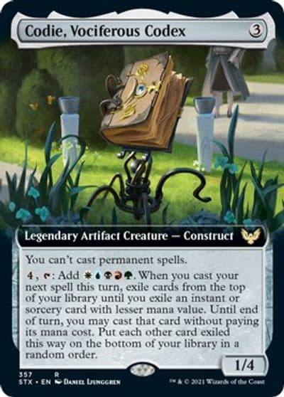 Codie Vociferous Codex Extended Art Strixhaven: School of Mages Magic card