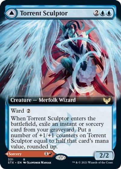 Torrent Sculptor Extended Art Strixhaven: School of Mages Magic card