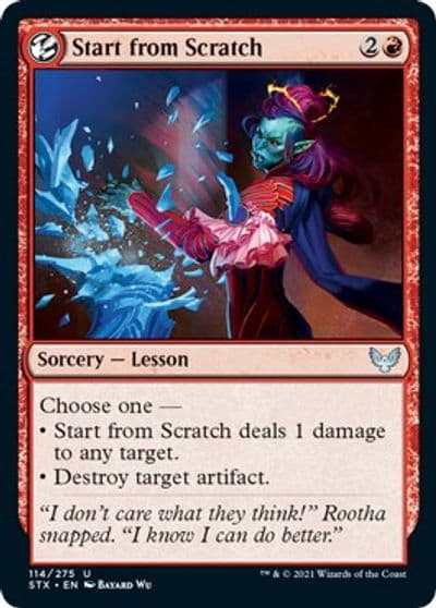Start from Scratch Strixhaven: School of Mages Magic card