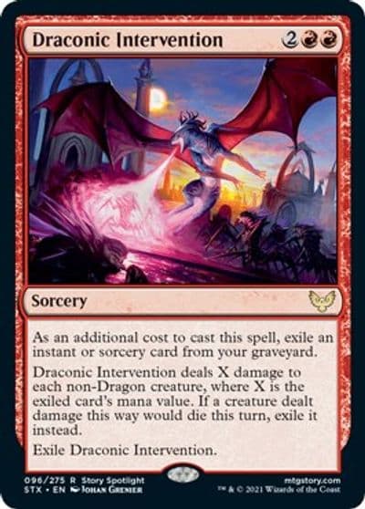 Draconic Intervention Strixhaven: School of Mages Magic card