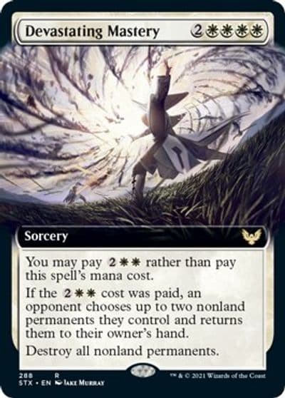 Devastating Mastery Extended Art Strixhaven: School of Mages Magic card