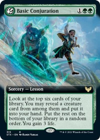 Basic Conjuration Extended Art Strixhaven: School of Mages Magic card