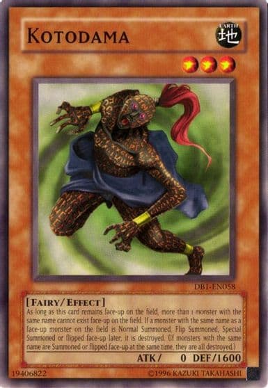 Kotodama Dark Beginning 1 Yu-Gi-Oh! card