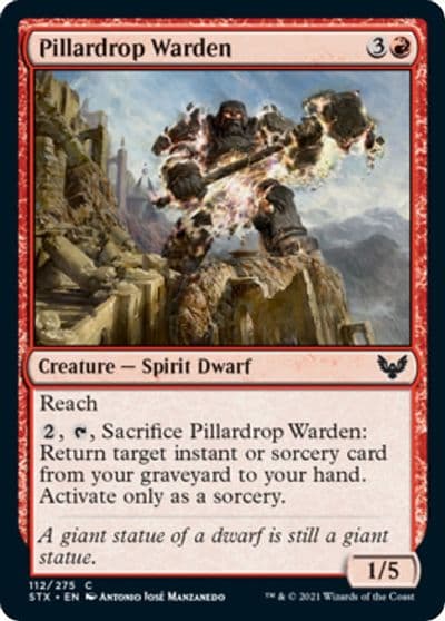 Pillardrop Warden Strixhaven: School of Mages Magic card