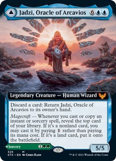 Jadzi Oracle of Arcavios Extended Art Strixhaven: School of Mages Magic card