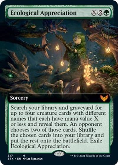 Ecological Appreciation Extended Art Strixhaven: School of Mages Magic card