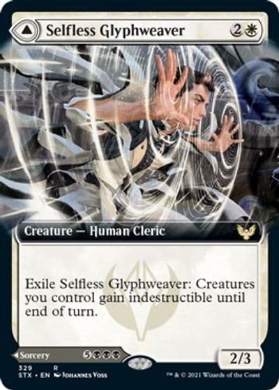 Selfless Glyphweaver Extended Art Strixhaven: School of Mages Magic card