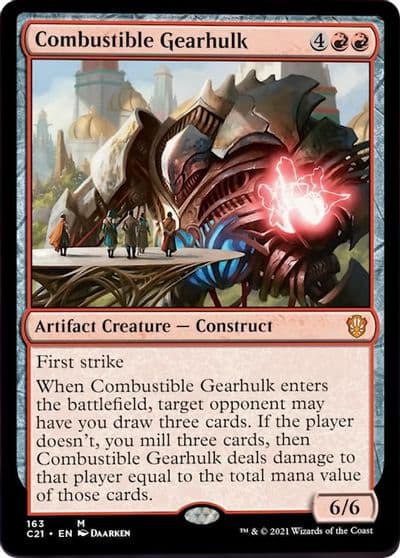 Combustible Gearhulk Commander 2021 Magic card